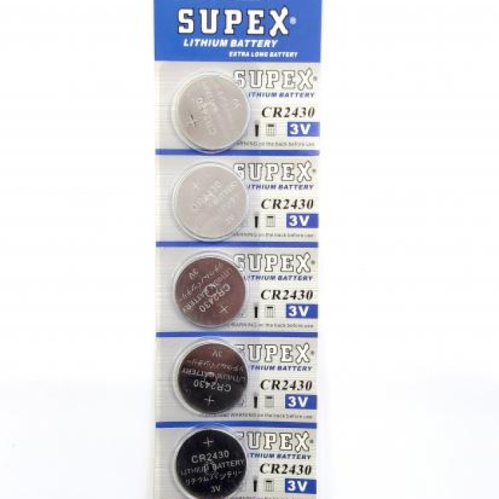 Supex CR2430-C5 3V Lityum Düğme Pil 5li Paket