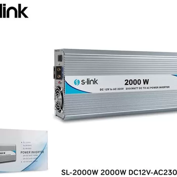 S-Link Sl-2000W 2000W Dc12v-Ac230v İnverter