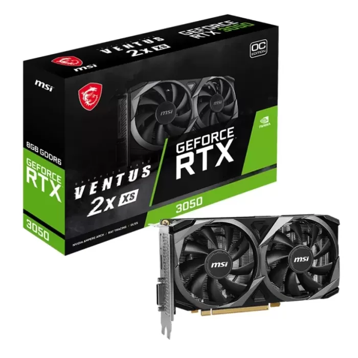 Msi GeForce RTX3050 VENTUS 2X XS 8G OC GDDR6 128bit DX12 Gaming (Oyuncu) Ekran Kartı