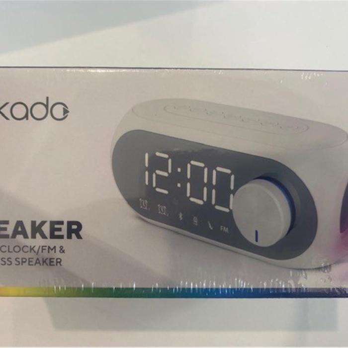 Mikado MD-W7 1200mAh 5W Beyaz Bluetooth-Aux-Derece-Usb-FM Double Alarmlı Saat Speaker Speaker