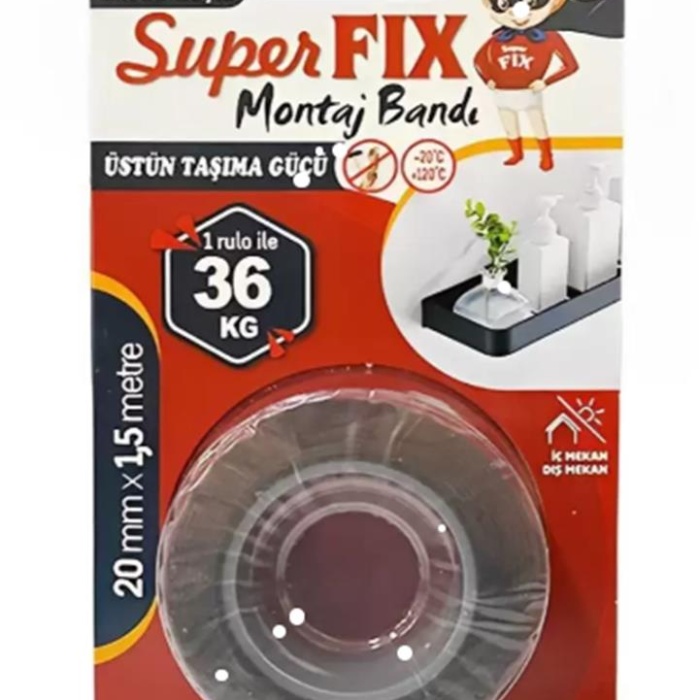 Vodaseal Super Fıx Montaj Bant (1 Rulo 36Kg) 20MMX1,5MM