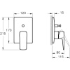 Artema Root Square A4275226 Ankastre Banyo Bataryası, Sıva Üstü, Bakır