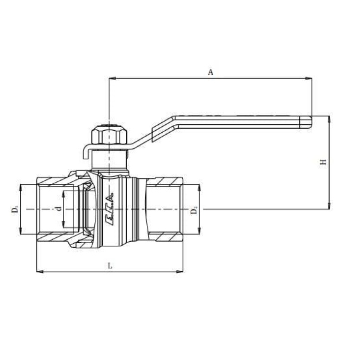 ECA 1/2 İçme Suyu Küresel Valfi / Vana 602122168 Tam Geçişli