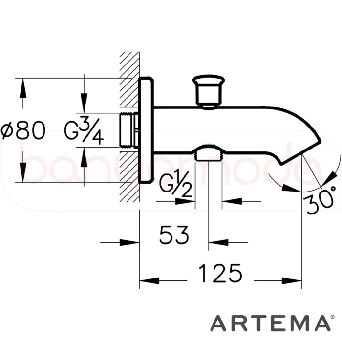 Artema Win S A42607 Çıkış Ucu Duş Kumandalı