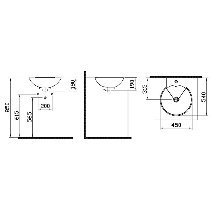 Vitra Options 45 cm Çanak Lavabo