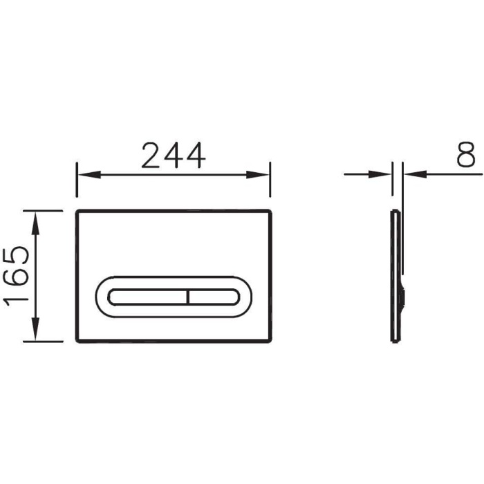 VitrA Loop T 740-0780 Kumanda Paneli, Parlak Krom