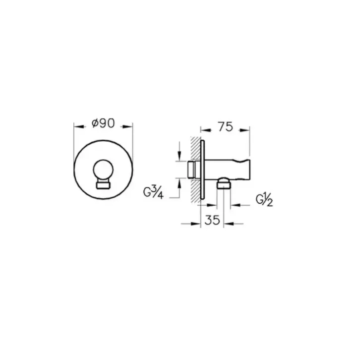 Vitra Origin A4262534 Ankastre El Duşu Çıkışı Fırçalı Nikel