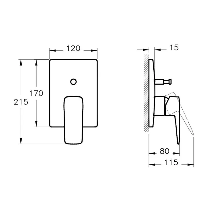 Artema Root Square A4275223 Ankastre Banyo Bataryası, Sıva Üstü, Altın