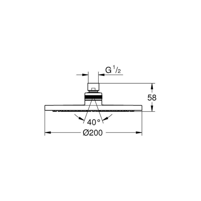 Grohe Tepe Duşu New Tempesta Krom 20CM 27541001