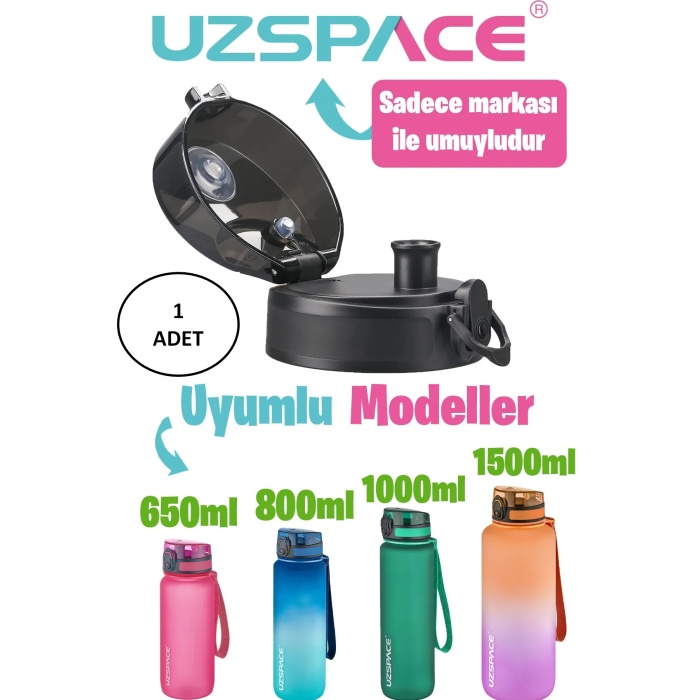 Uzspace 650-800-1000ml -Uyumlu Yedek Kapak --Sadece Uzspace ile Uyumludur