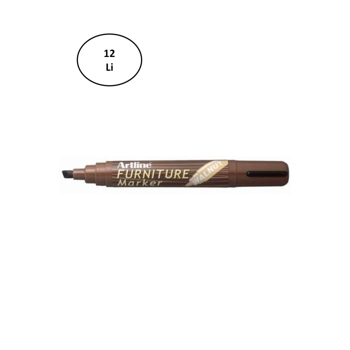 Artline Furniture Ahşap Marker Ek 95 Walnut Ceviz 12li