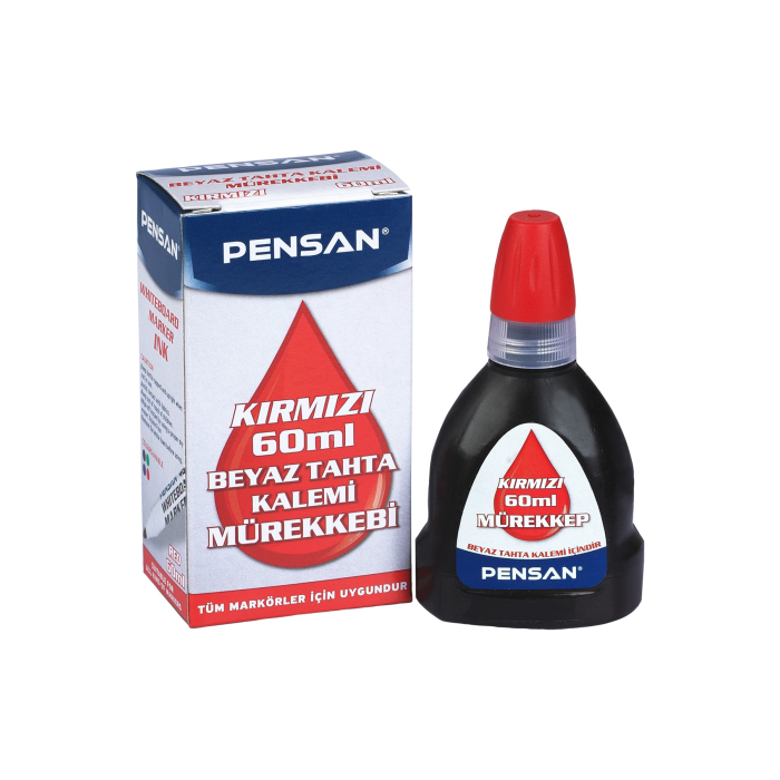 Pensan 4004 Kırmızı Tahta Kalem Mürekkebi 60Ml