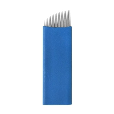 100 Adet 14 V Mavi 0,20mm Microblading Iğnesi