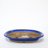 Oval Bonsai Saksısı Japon No.5-Sırlı Lacivert (31 cm)