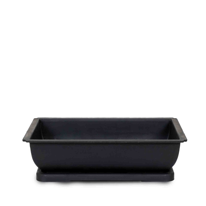 Plastik Bonsai Sukulent Alıştırma Saksısı 27 cm - Siyah