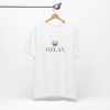 Unisex Relax Baskılı Mizah Beyaz Basic Tshirt