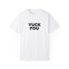 Unisex Yock Fou Yazı Baskılı Komik Beyaz Basic Tshirt