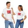 Unisex EURO 2024 Türkiye Baskılı Beyaz Basic Tshirt