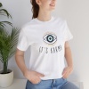 Unisex Its Karma Nazar Baskılı Beyaz Basic Tshirt