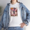 Unisex The Pink Sun Tarot Kart Baskılı Beyaz Basic Tshirt