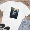 Unisex Paw Potter Baskılı Beyaz Basic Tshirt