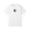 Unisex Kederli Yüz Zombi Emoji Baskılı Beyaz Basic Tshirt