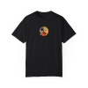 Unisex Yanan Surat Zombi Emoji Baskılı Siyah Basic Tshirt