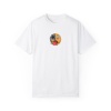 Unisex Yanan Surat Zombi Emoji Baskılı Beyaz Basic Tshirt