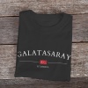 Unisex Galatasaray Baskılı Siyah Basic Tshirt