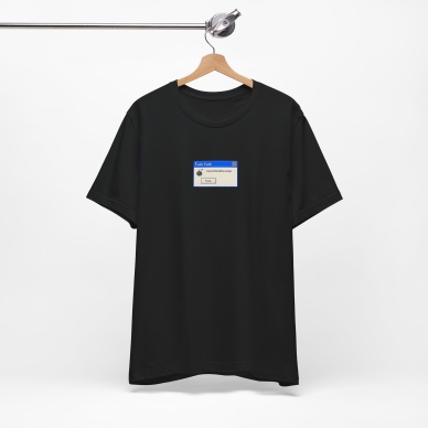 Unisex XP F**k Baskılı Siyah Basic Tshirt