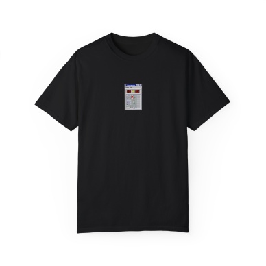 Unisex Retro PC Game Baskılı Siyah Basic Tshirt