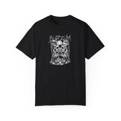 Unisex Burzum Heav Metal Baskılı Siyah Basic Tshirt