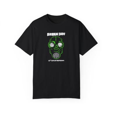 Unisex Green Day Baskılı Siyah Basic Tshirt