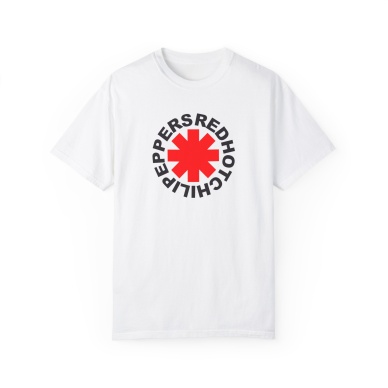 Unisex Red Hot Chilli Peppers Baskılı Beyaz Basic Tshirt