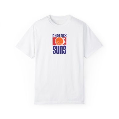 Unisex Phoneix Suns Tasarım Baskılı Beyaz Basic Tshirt