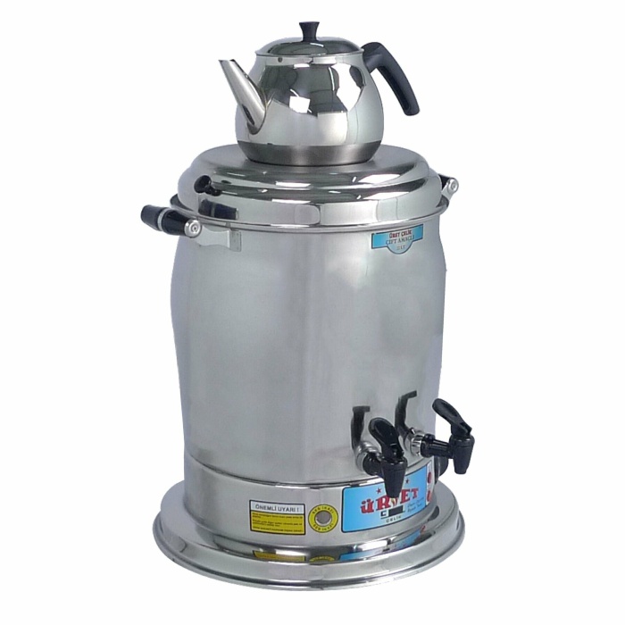 Üret Çelik 12 Litre Çift Amaçlı Lüks Semaver LTM 03