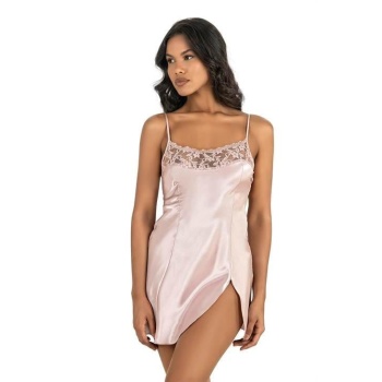 Arias Closet Pudra Kısa Saten Gecelik 8217