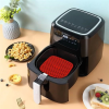 Renkli Isıya Dayanıklı Yıkanılabilir Silikon Fırın Ve Airfryer Kare Pişirme Matı 21,5 Cm