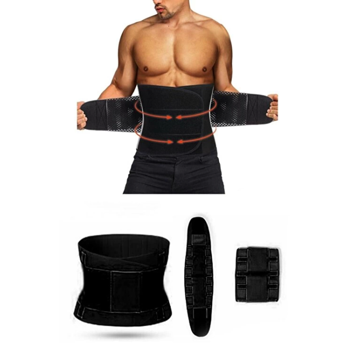 Hot Belt Termal Sauna Kemer Unisex Terletme Korsesi Siyah)