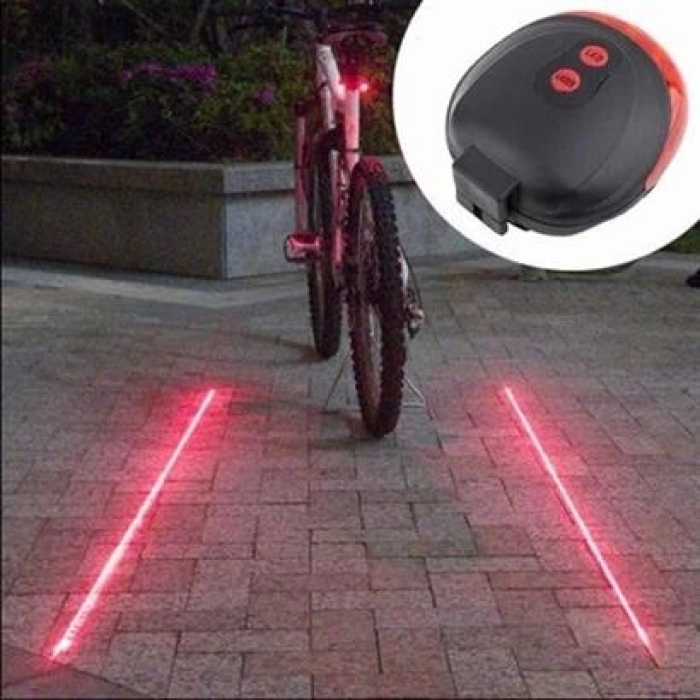 Çok Fonksiyonlu Pilli Bisiklet Led Lazer Işığı Arka Stop Lambası