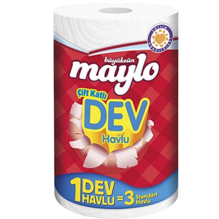 Maylo Kağıt Havlu Dev 1=3 Rulo 2K x 8 Adet