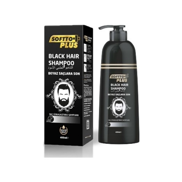 Softto Plus Black Hair Şampuan 350 ML x 3 Adet