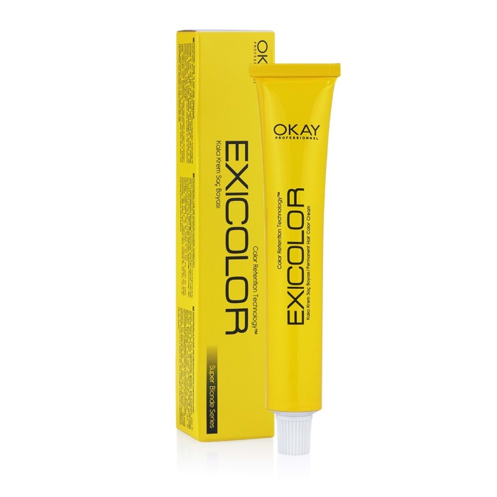 Exicolor Tüp Boya 1002 Extra Açık İnci Sarısı x 4 Adet + Sıvı Oksidan 4 Adet