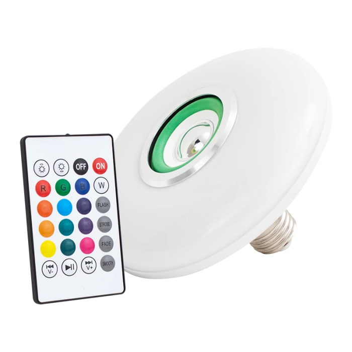 Pm-14333 Bluetooth Hoparlörlü Kumandalı 15 Watt Rgb Akıllı Led Ampul