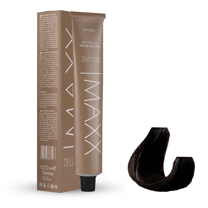 Maxx Deluxe Tüp Boya 5.3 Açık Kahve Dore 60 ml  x 2 Adet + Sıvı Oksidan 2 Adet