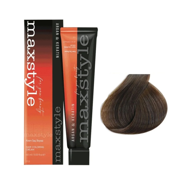 Maxstyle Argan Keratin Saç Boyası 6.2 Bej Koyu Kumral + Sıvı oksidan