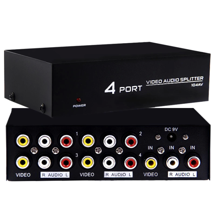 Pm-4831 4 Port Vıdeo Audıo Splıtter Dağıtıcı