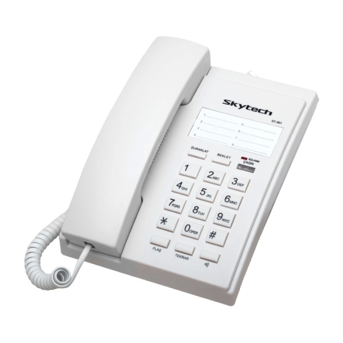 Skytech St-361 Kablolu Ekransız Telefon Siyah*beyaz