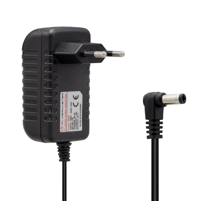 Pm-8115 12 Volt - 1.5 Amper 5.5*2.5 Uçlu Plastik Kasa Priz Tipi Adaptör