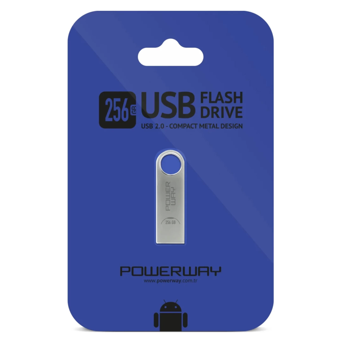 Powerway 256 Gb Metal Usb 2.0 Flash Bellek